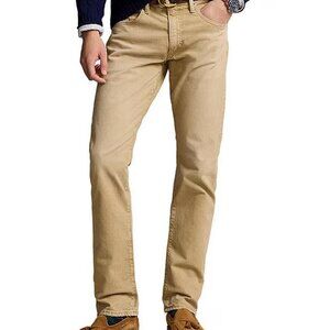 Polo Ralph Lauren Varick Slim-Straight Boating Khaki Stretch Denim Jeans (36x34)